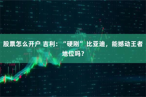 股票怎么开户 吉利:“硬刚” 比亚迪,能撼动王者地位吗?