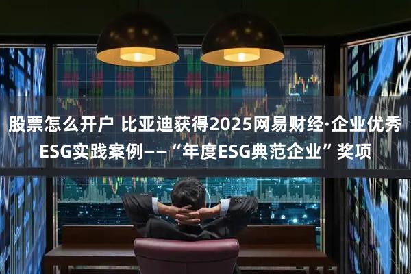 股票怎么开户 比亚迪获得2025网易财经·企业优秀ESG实践案例——“年度ESG典范企业”奖项